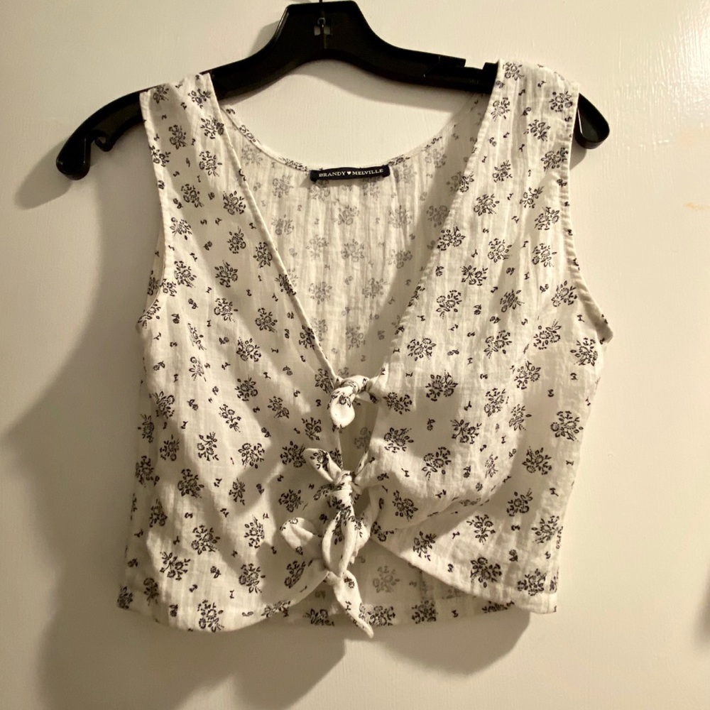 Brandy Melville tie front shirt